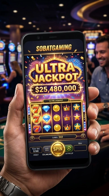 Tampilan utama aplikasi sobatgaming yang menarik dan modern.